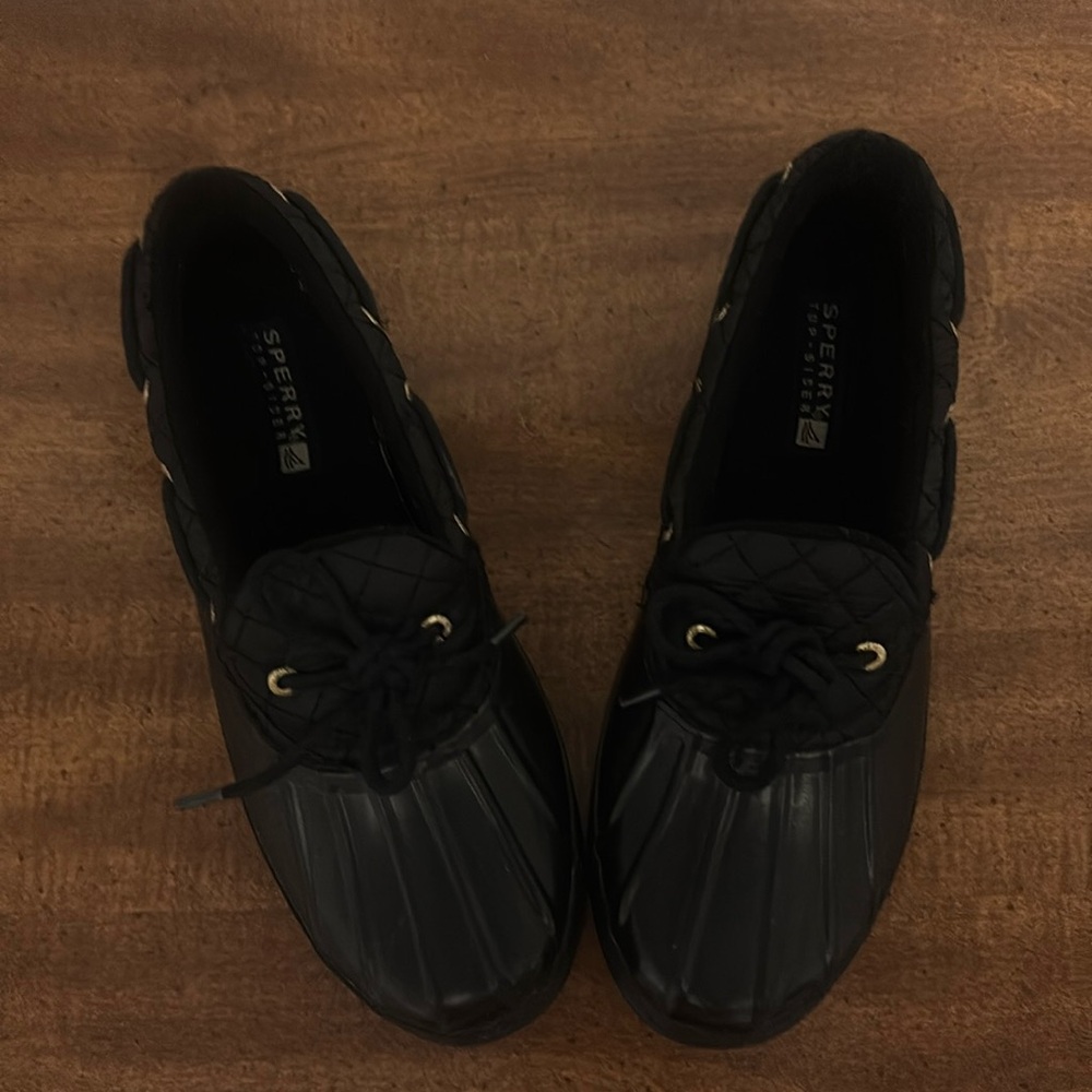 Women’s Sperry Top-Sider Waterproof Black Rubber - Women’s Size 7
